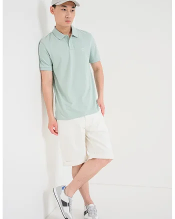 Tricou polo slim fit Passenger, Verde deschis