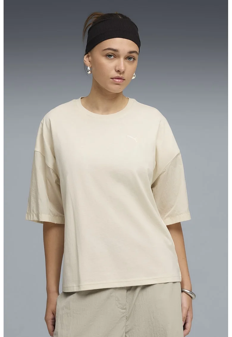 Tricou supradimensionat Her, Bej deschis