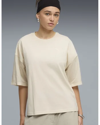 Tricou supradimensionat Her, Bej deschis