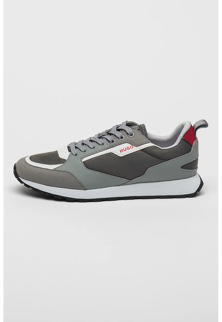Pantofi sport cu insertii din material textil Icelin Runn, Gri
