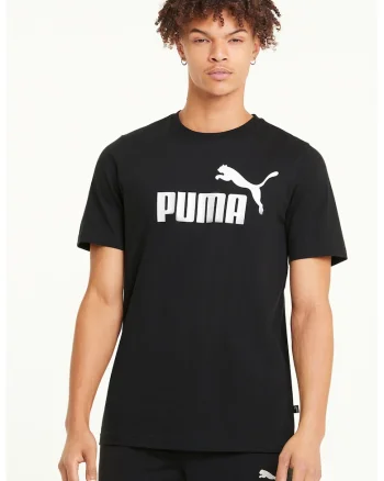 Tricou de bumbac cu imprimeu logo Essential, Alb/Negru