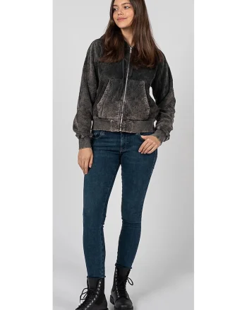 Blugi skinny cu aspect decolorat Slandy, Albastru inchis,