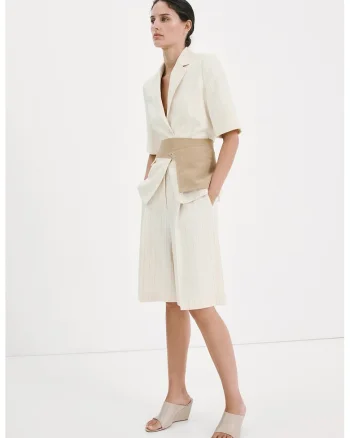 Pantaloni scurti cu croiala ampla, Bej deschis