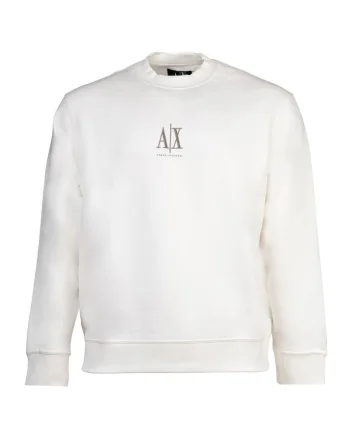 Bluza de trening cu detaliu cu broderie logo, Alb