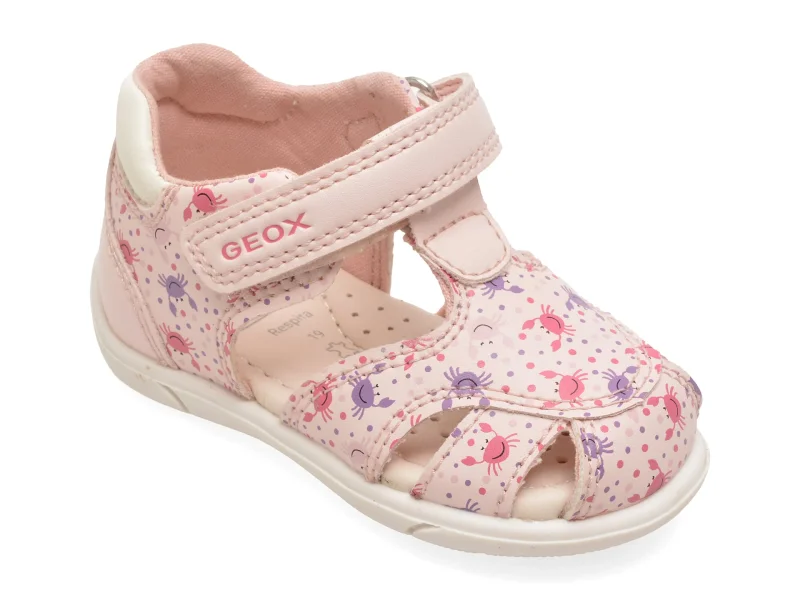 Sandale GEOX roz, B556FB, din piele ecologica