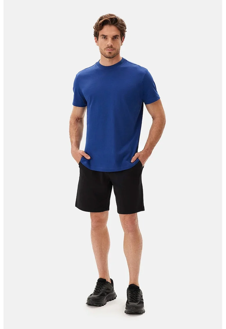 Pantaloni scurti de baie cu buzunare laterale, Negru