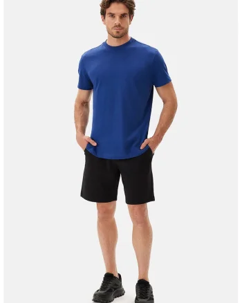 Pantaloni scurti de baie cu buzunare laterale, Negru