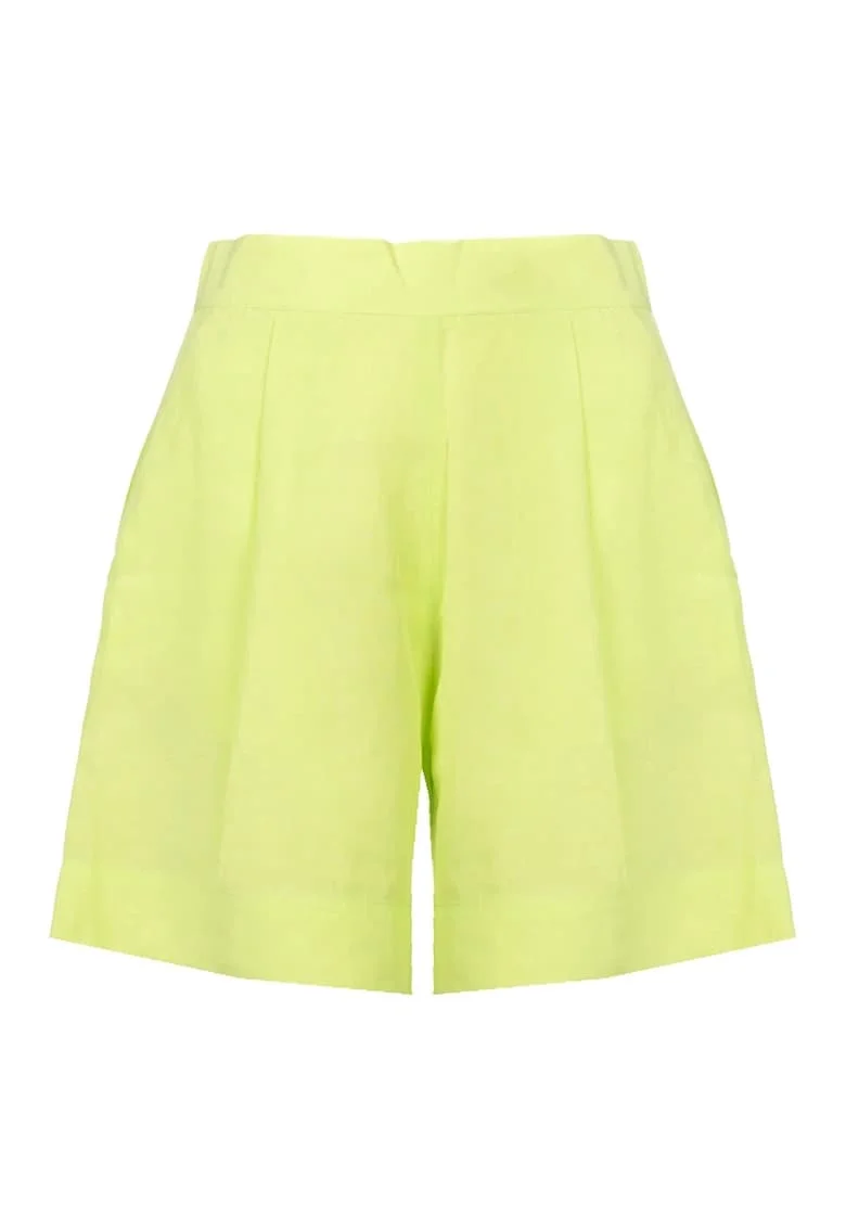Pantaloni scurti din lyocell cu talie inalta, 36