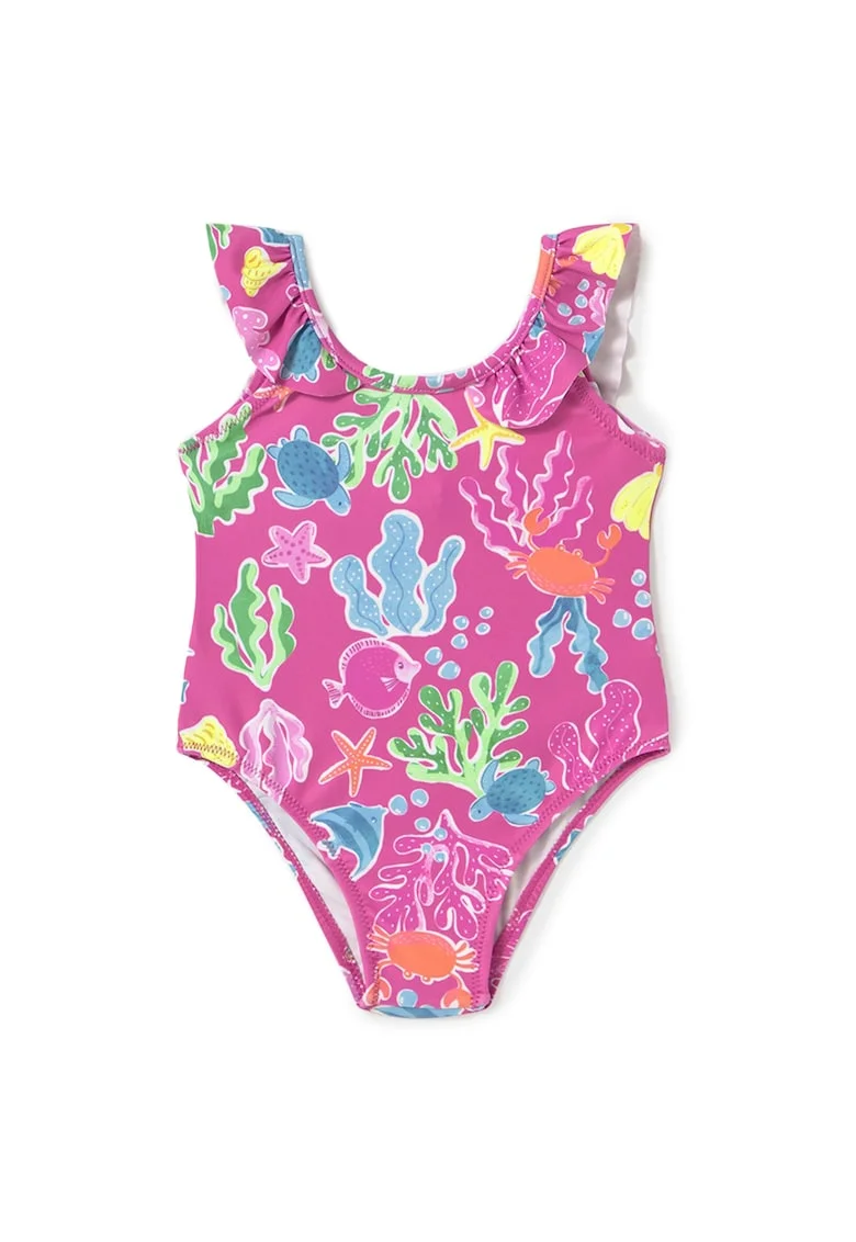 Costum de baie fete  1742 48, Poliester, 4 ani, Roz