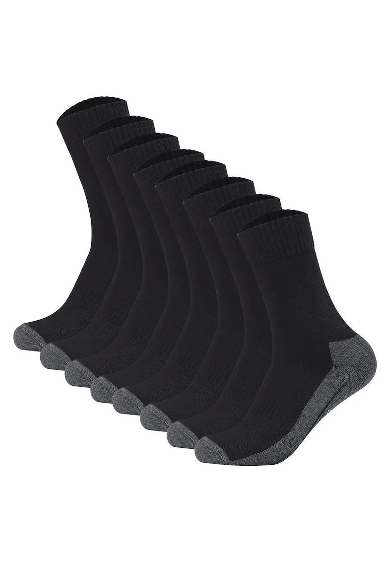 Set de sosete lungi unisex - 8 perechi, Negru