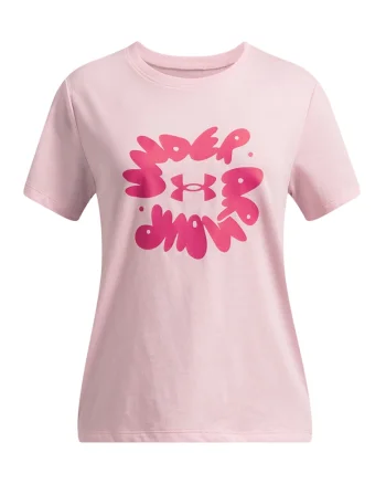 Tricou lejer cu logo Bubble, Fucsia/Roz pastel
