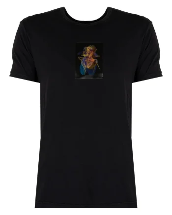 Tricou din bumbac cu decolteu la baza gatului,