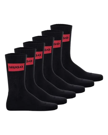 Set de sosete din amestec de bumbac cu logo - 6 perechi, Negru