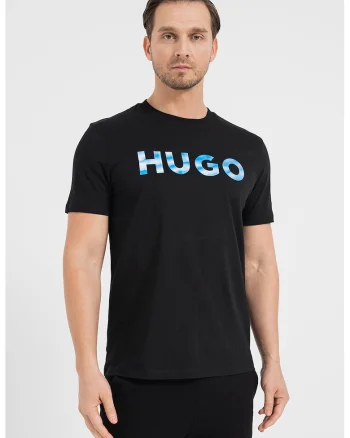 Tricou regular fit cu logo Dulivio, Negru/Albastru