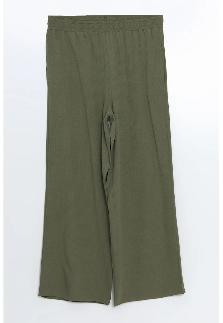 Pantaloni cu croiala dreapta cu talie medie, Kaki