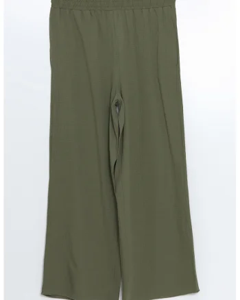 Pantaloni cu croiala dreapta cu talie medie, Kaki