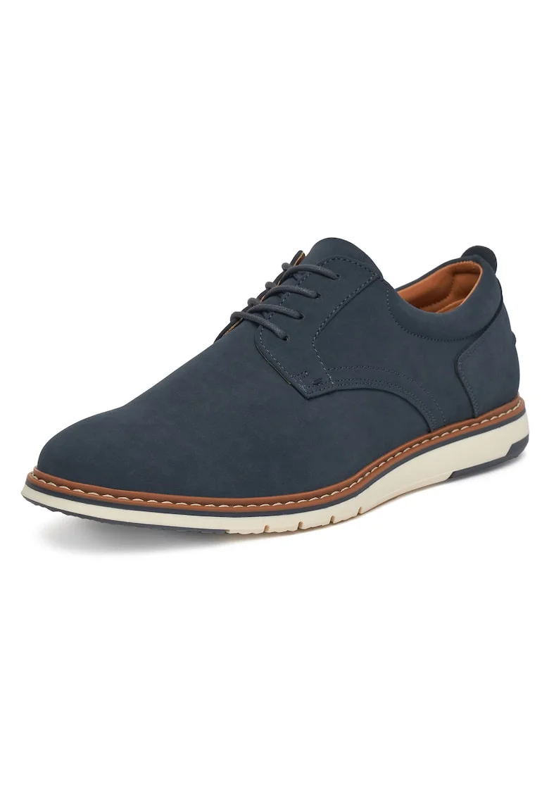 Pantofi barbati,  bleumarin, material textil, constructie peste glezna,