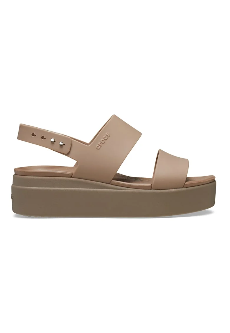 Sandale wedge Brooklyn, Maro deschis