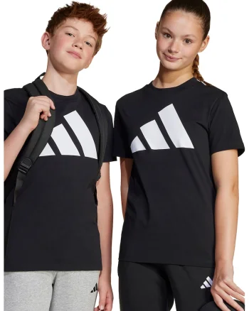 Tricou din bumbac cu imprimeu logo cauciucat, Negru/Alb optic