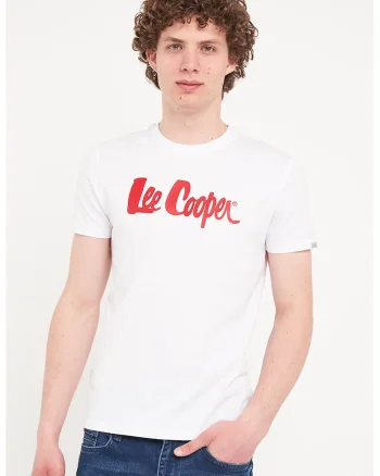 Tricou cu imprimeu logo, Alb