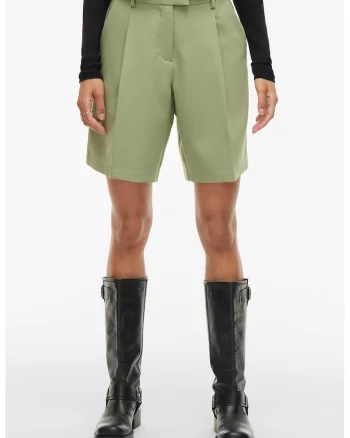 Bermude chino cu croiala dreapta, Verde deschis