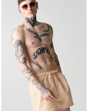 Pantaloni scurti de baie cu talie ajustabila, Piersica