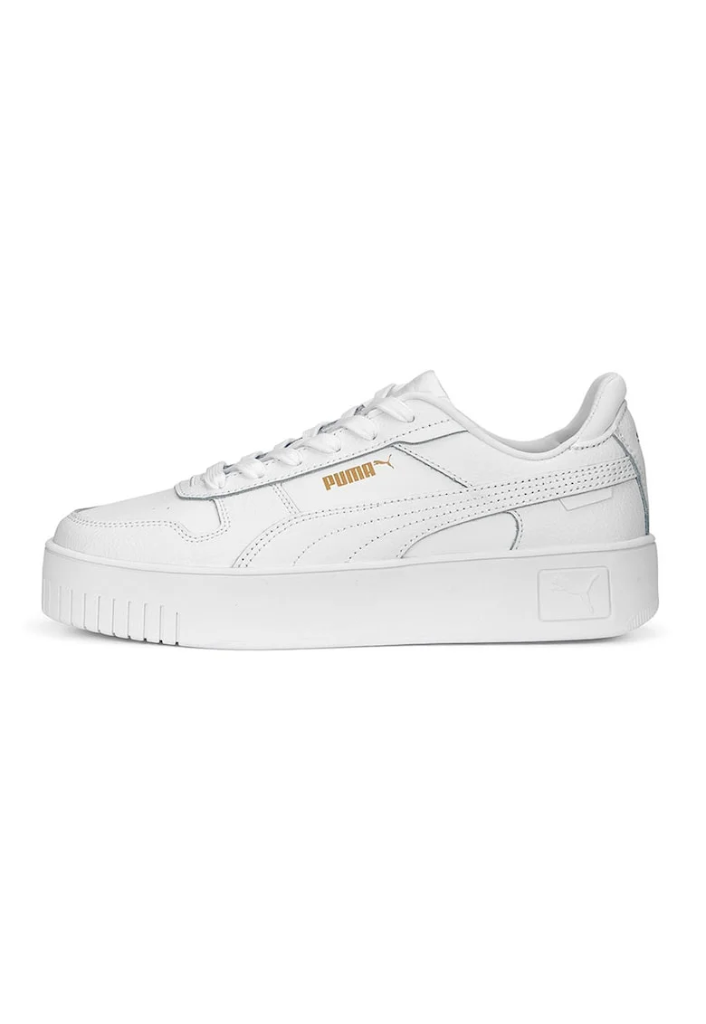Pantofi sport de piele si piele ecologica Carina Street, Alb