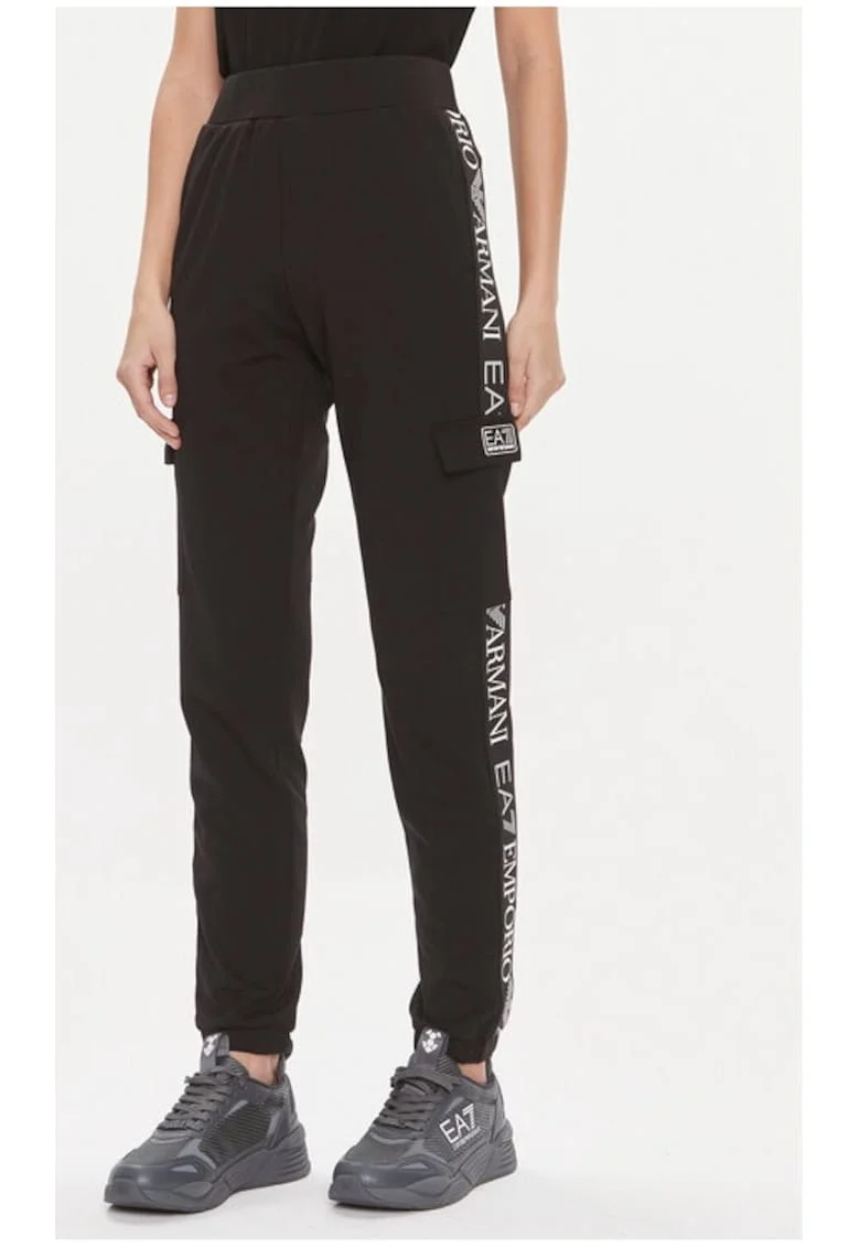 Pantaloni dama,  537616, Negru, Poliester