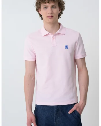 Tricou polo din bumbac organic, Roz pastel
