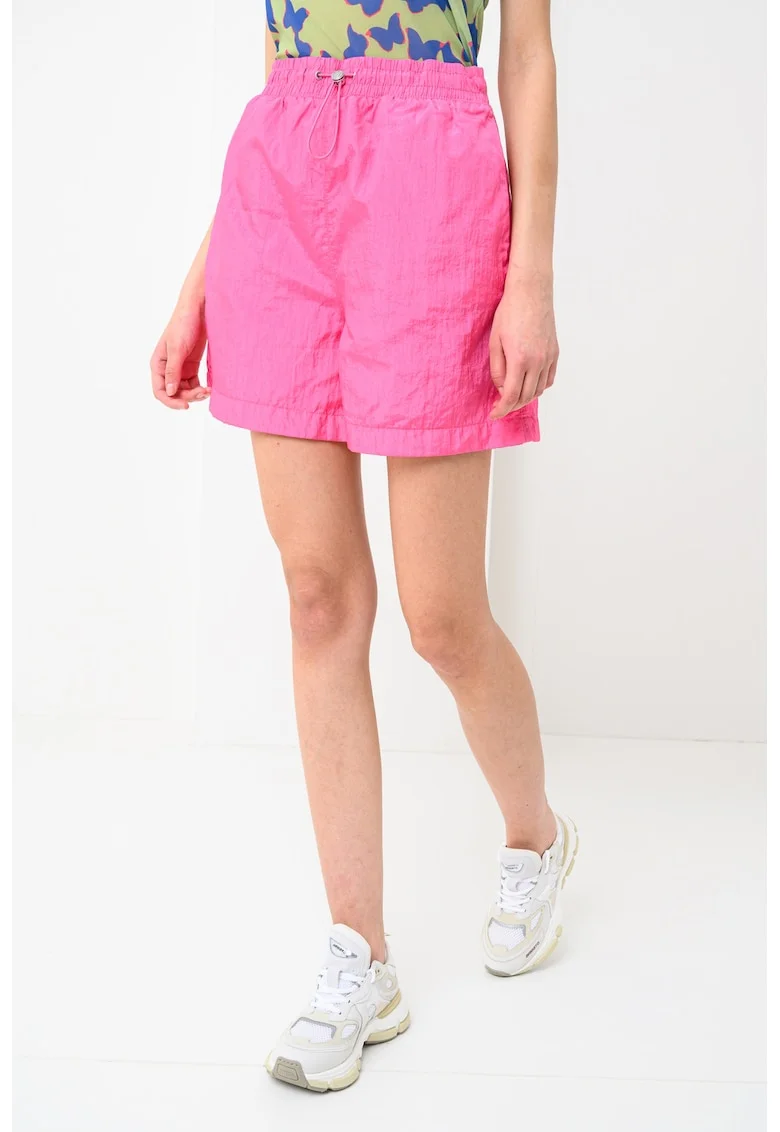 Pantaloni scurti lejeri cu talie elastica, Fucsia