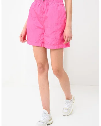 Pantaloni scurti lejeri cu talie elastica, Fucsia