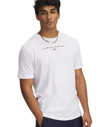 Tricou cu imprimeu logo Stacked, Alb