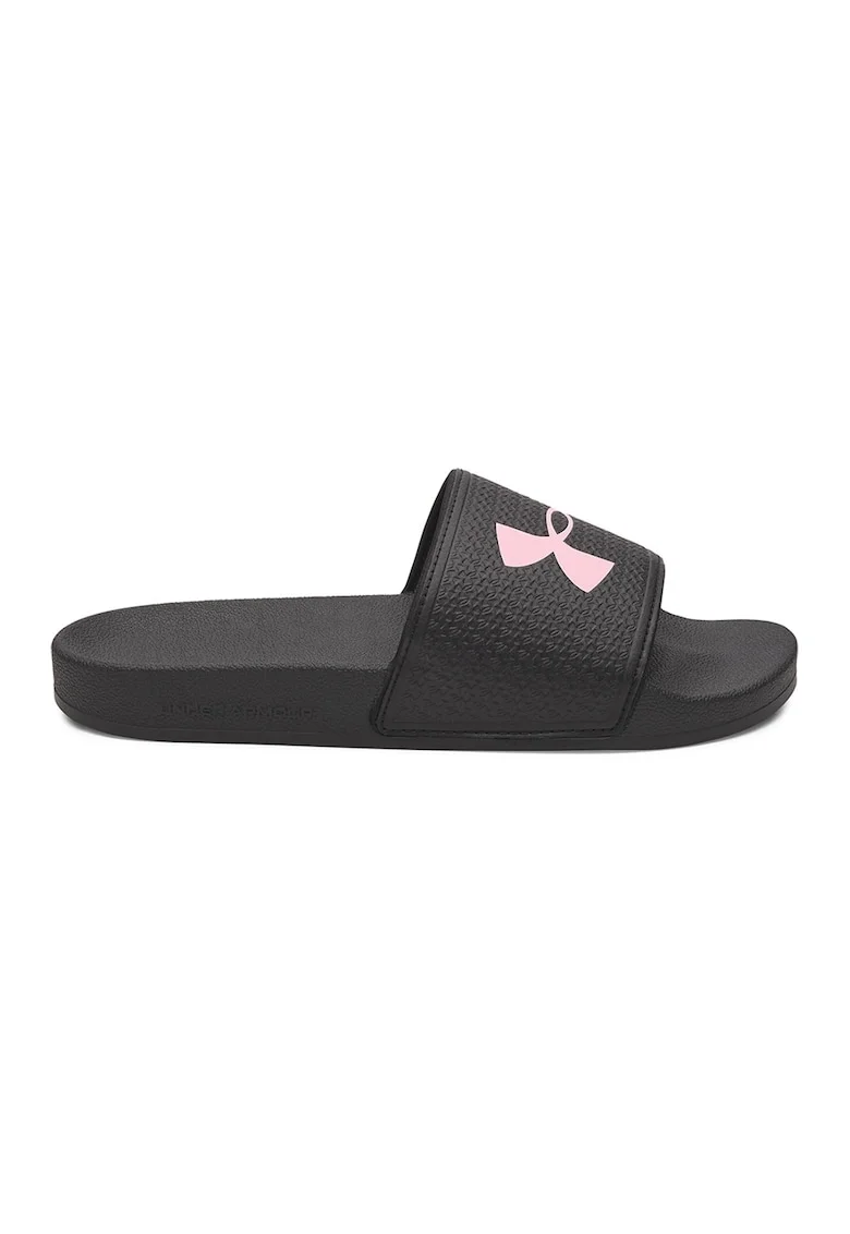 Papuci cu logo ARMR, Negru/Roz pastel