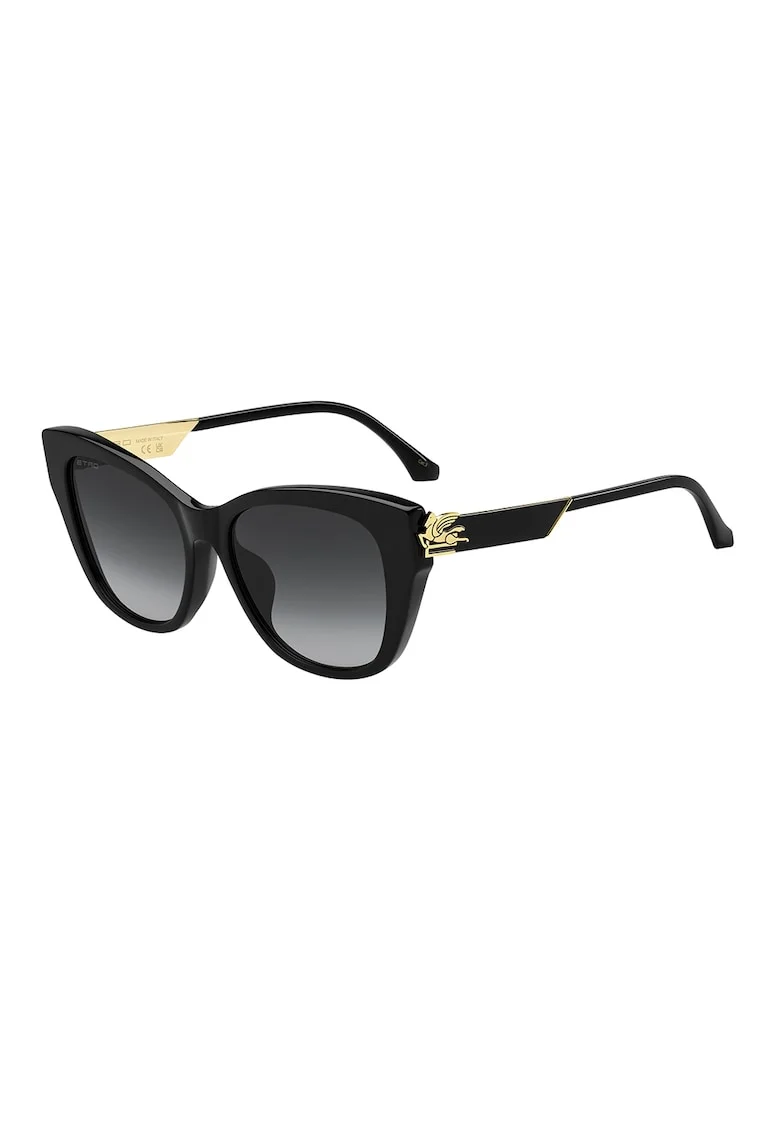 Ochelari de soare cat-eye cu lentile in degrade, Negru