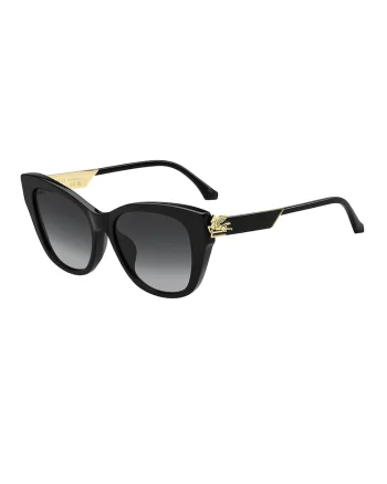 Ochelari de soare cat-eye cu lentile in degrade, Negru