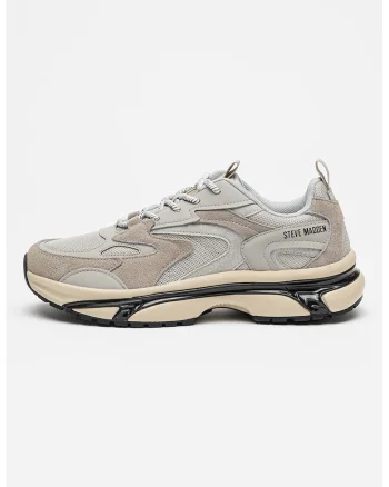Pantofi sport cu garnituri din plasa Taeburn, Gri cenusiu/Kaki