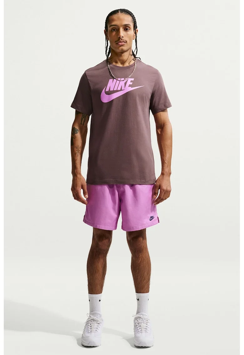 Tricou cu imprimeu logo Icon Futura, Roz/Violet pruna