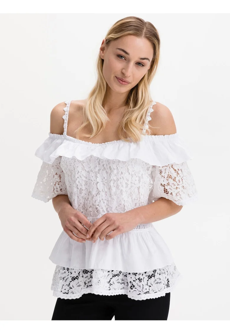 Bluza din dantela cu volane Olimpia