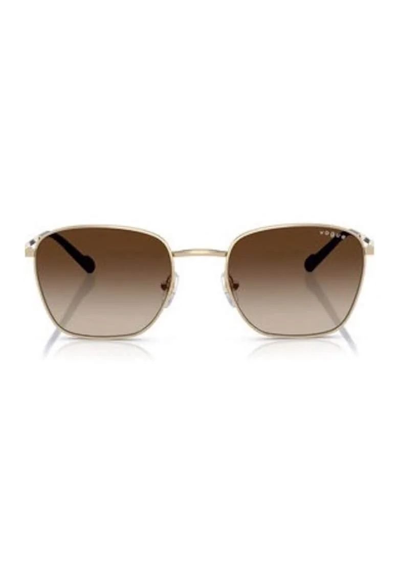 Ochelari de soare dama,  Plastic, Maro/Auriu