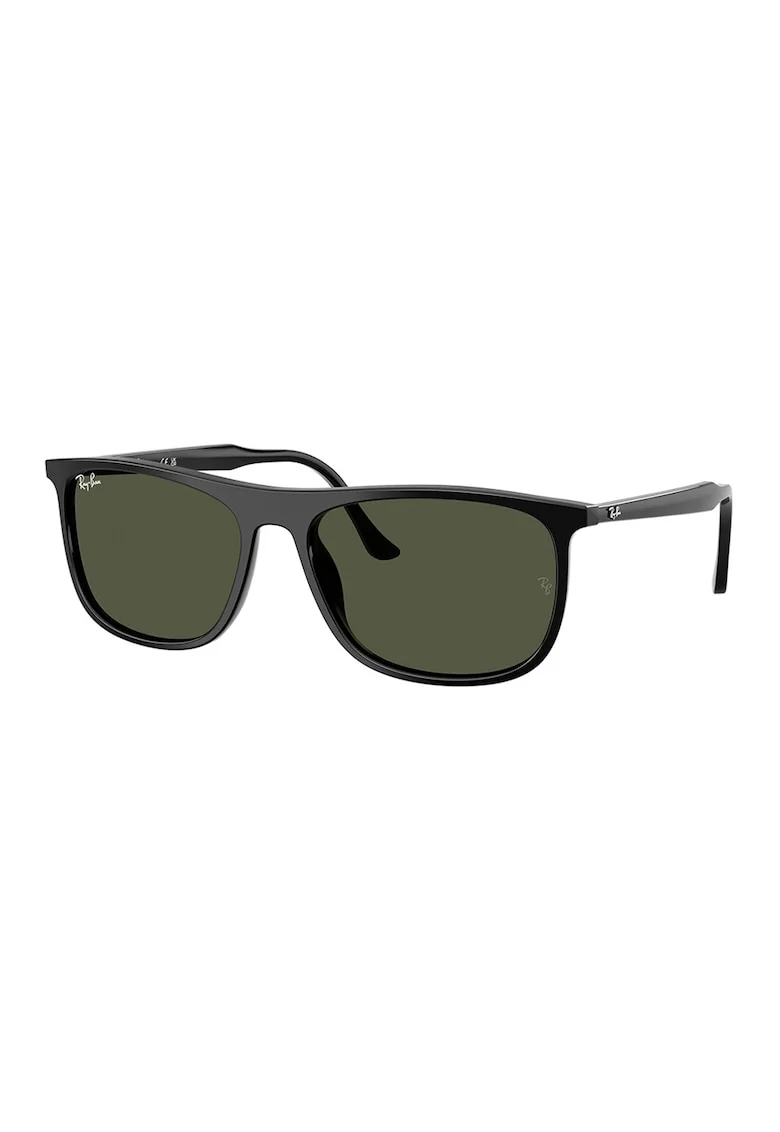 Ochelari de soare dreptunghiulari unisex, Negru