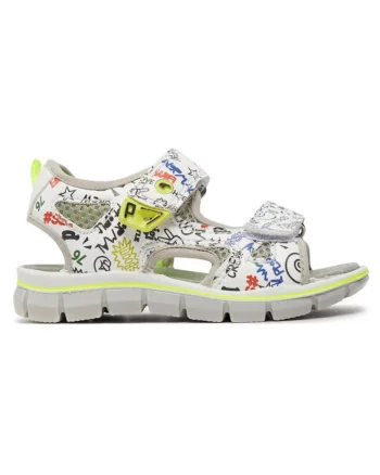 Sandale copii,  304021, Piele ecologica, 45677, Alb