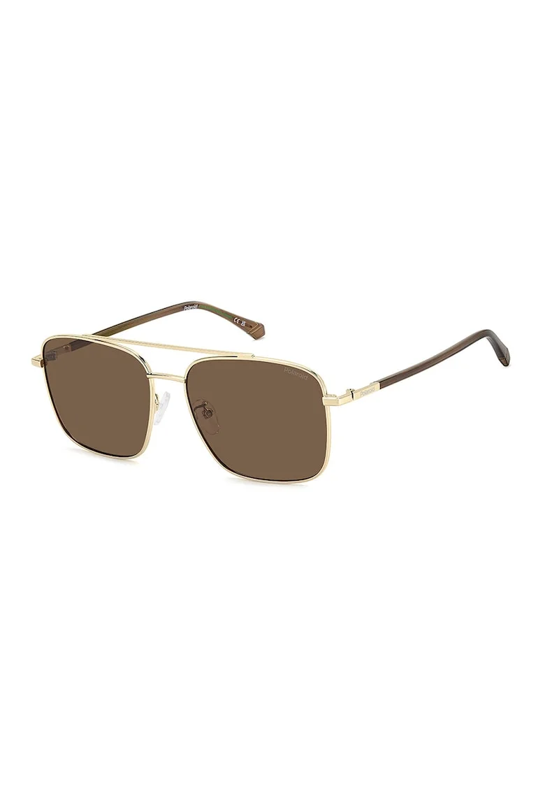 Ochelari de soare aviator, Auriu/Maro