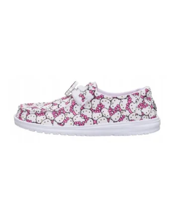 Mocasini Femei Spuma EVA, Wendy Hello Kitty Takeover, Alb