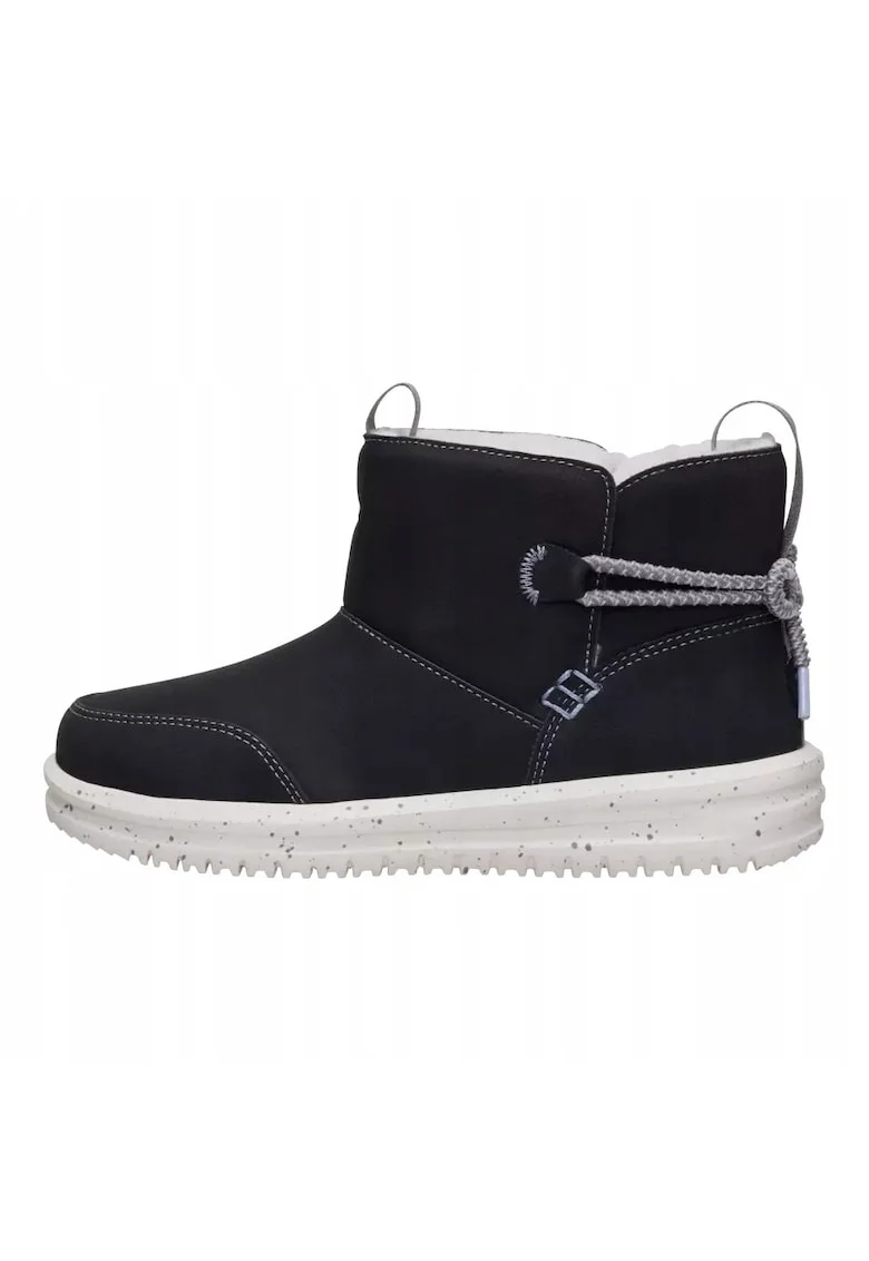 Ghete de iarna Calde pentru Fete, Camden Bow Boot Cozzy, Negru, Negru