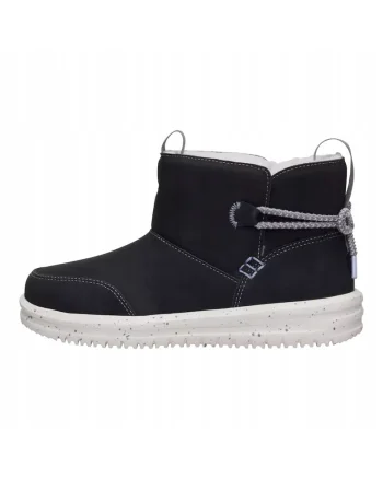 Ghete de iarna Calde pentru Fete, Camden Bow Boot Cozzy, Negru, Negru