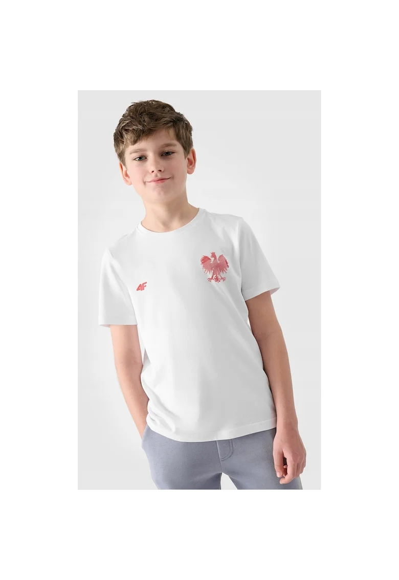 Tricou copii,  suporter, bumbac, alb