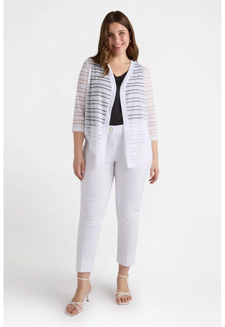 Cardigan fara inchidere, Alb optic