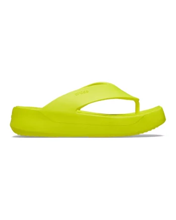 Papuci flip-flop cu talpa wedge si logo Getaway, Verde lime