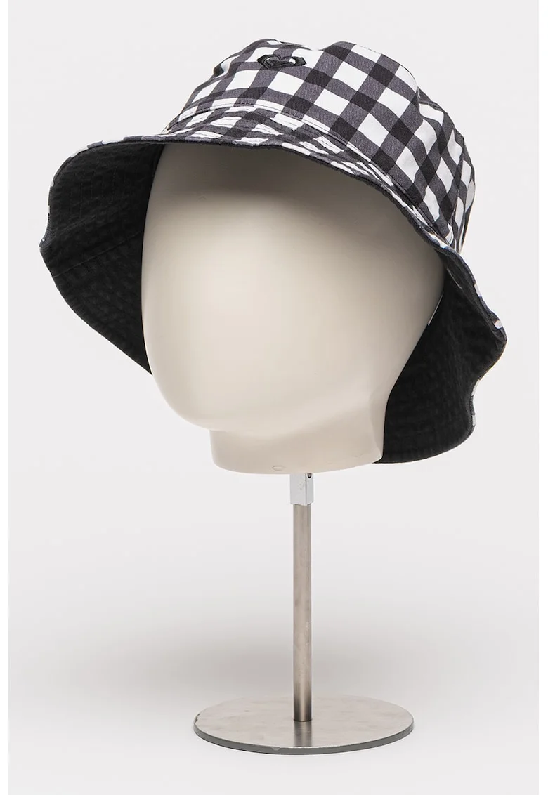 Palarie reversibila de bumbac Jasmine Paradise, Alb/Negru