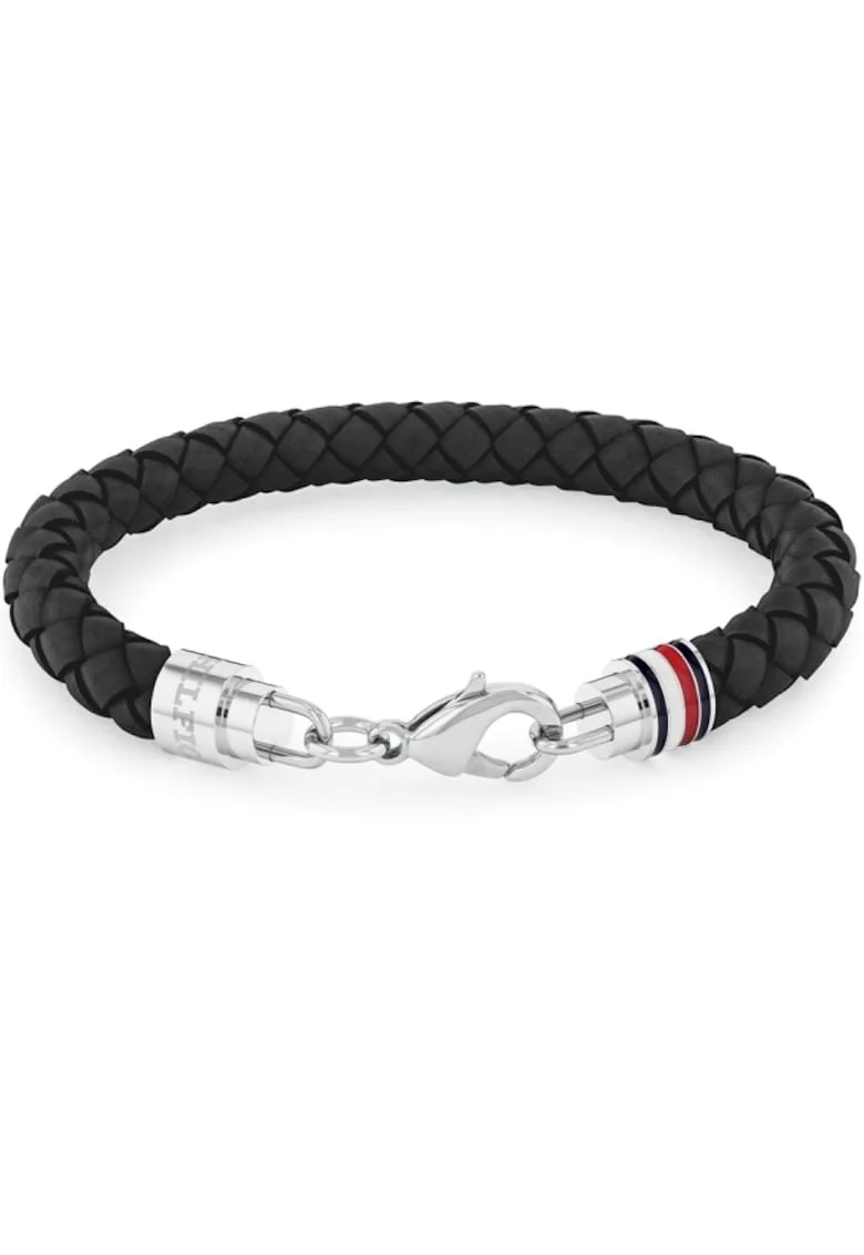 Bratara  piele 2790545, Argintiu, Negru